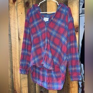 Hooded American Eagle flannel